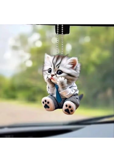 Kedi Dikiz Aynası Süsü