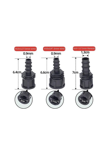 Bahçe Hortumu Bağlantı Parçası 20mm Dişi Erkek Dişli Konnektör B Diğer