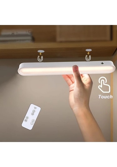 Fastbuy 10,23 İnç 26 Cm Şarj Edilebilir Kablosuz Led Dokunmatik Mutfak Aydınlatması Uzaktan Kumandalı Manyetik Taşınabilir Ma
