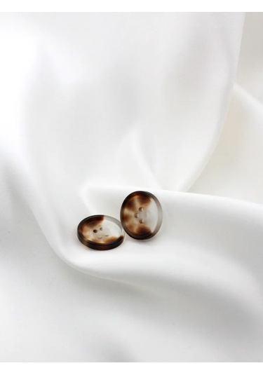 The New Button Dekoratif Düğmeler Kahverengi 25 Mm 12 Adet 276235836