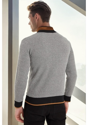 1021 Dewberry Erkek Sweatshırt-koyu Diagonal Siyah Koyu Diagonal Siyah