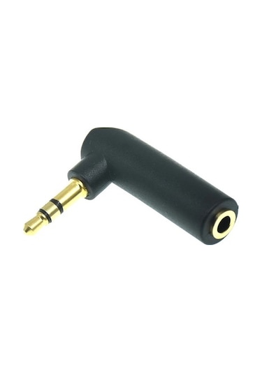 3.5mm Stereo L Aparat 3.5 Mm Stereo 90 Derece Sağ Açılı Çevirici