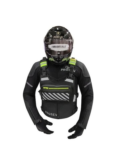 Mts Reflektörlü Göğüs Çantası Siyah