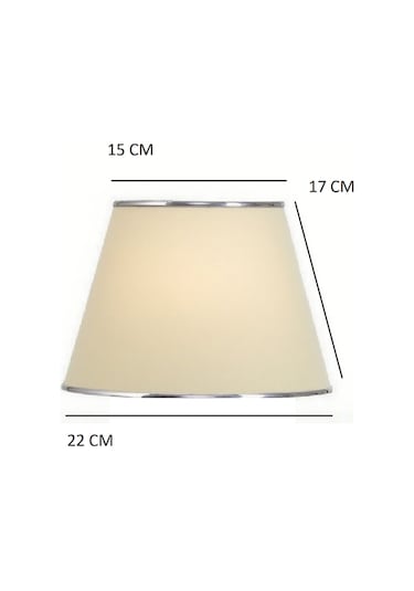 Abajur Şapkası - Yedek Şapka - Abajur Başlığı -kumaş Başlık Ekru