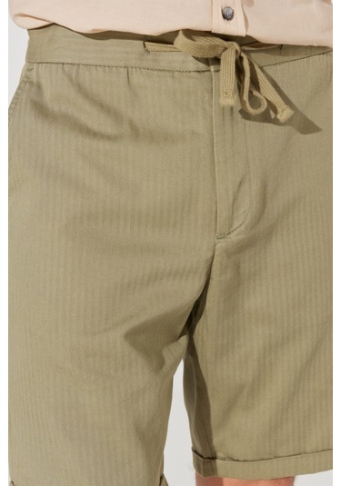 Regular Fit Normal Kesim %100 Pamuk Normal Bel Haki Chino Şort L231406801 Haki
