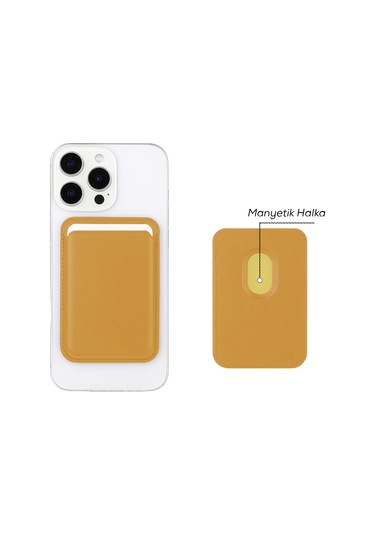 Kilifone - Telefon Arkası Kartlık Magnetik Cardsafe Kartlık - Siyah - T35006 Siyah