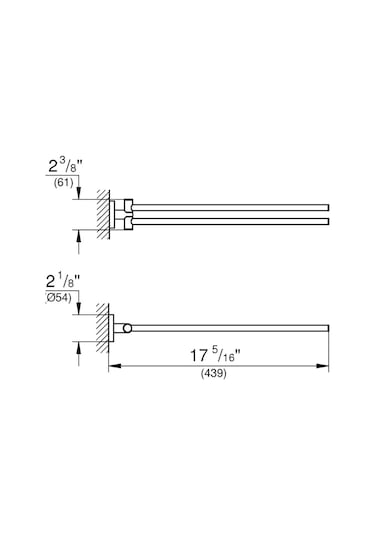 Grohe Havluluk İkili 44 cm Essentials Cool Sunrise - 40371GL1 Altın