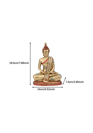 Suntek Tayland Buda Heykeli Çiftlik Evi Tatil Yemek Odası 14x7.5x19.5 Cm