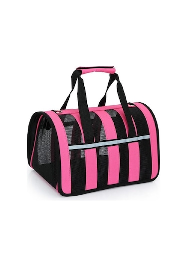 Cbtx Katlanabilir Mesh Nefes Alabilen Evcil Hayvanlar Taşınabilir Çapraz Taşıma Çantası Dışarı Çıkıyor, Boyut: M Gül Kırmızı