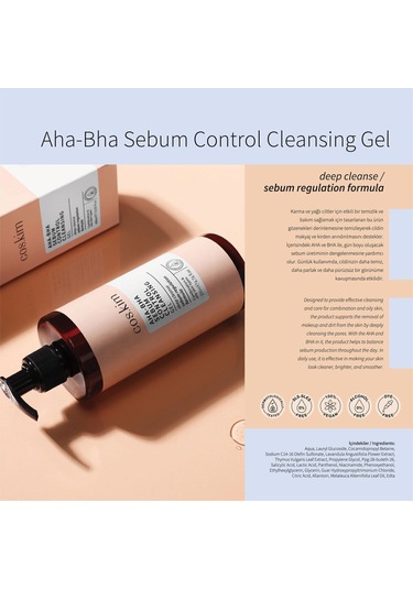 Aha & Bha Içeren Sebum Dengeleyici Gözenek Arındırıcı Temizleme Jeli 200 Ml Karma - Yağlı Ciltler