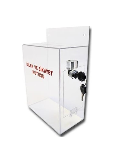 Pleksi Dilek Istek Şikayet Kutusu Büyük Boy