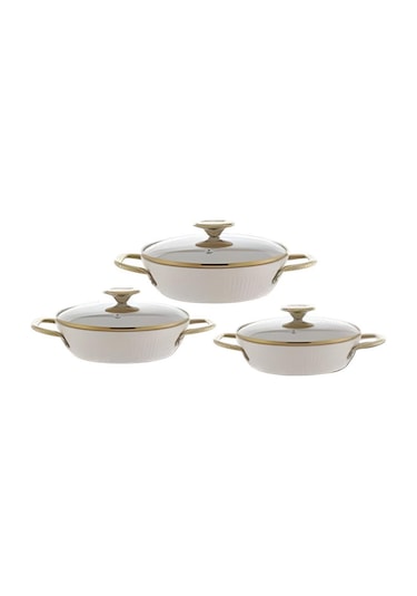 Fms Gm5001 Bej Mercan 6 Parça Granit Omlet Set Bej