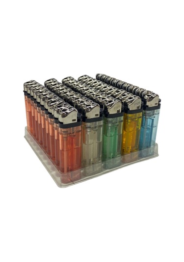 Fer Taşlı Şeffaf Çakmak 50 Adet