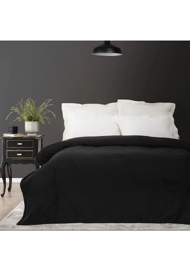 Lüks Peluş Battaniye Battal Boy 995 Siyah 200x230 Cm