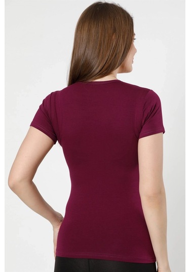 Giyim Bayan Kısa Kol Body Mor Mor