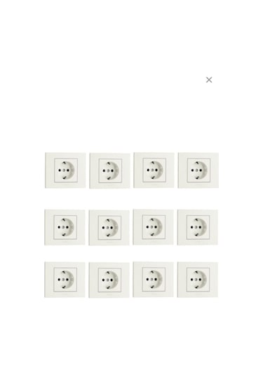 Grano Beyaz Topraklı Priz 12 Adet Çerçeve Dahil