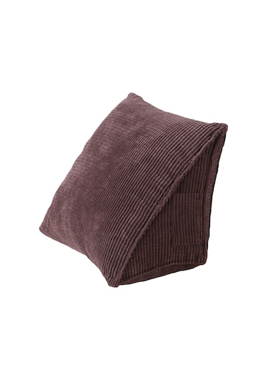 Monyee Kahverengi Epe Triangular Bel Yastığı - 45 Ergonomik Tasarım, Gizli Fermuar, Yan Cep - Ev Ofis Araba Kullanıma Uygun Diğer