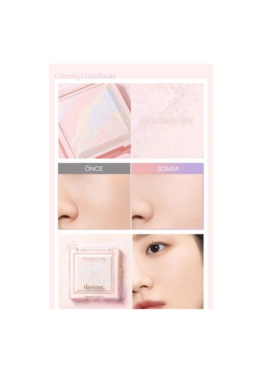 Dasique Ton Eşitleyici & Sabitleyici Fırınlanmış Pudra Correcting Finish Powder 01 Cotton Light