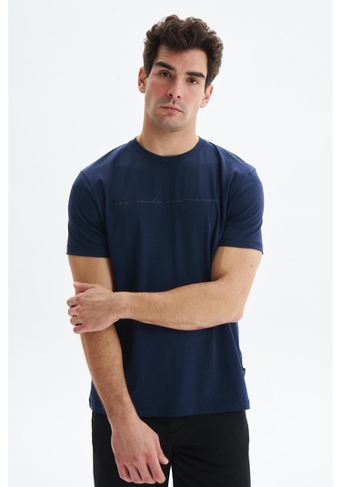 Arma Erkek Regular Fit Yazı Baskılı Süprem Bisiklet Yaka Tişört Y29344472702 Lacivert