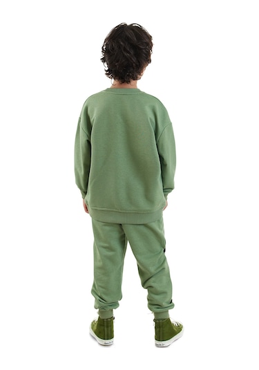 Denokids Hayvanlar Erkek Çocuk Eşofman Takımı - Haki