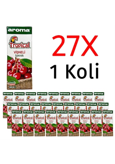 Aroma Tropical Vişneli İçecek 200 Ml X 27 Adet