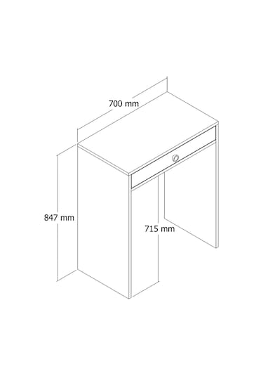 Lizbon Mini Makyaj Masası - Ceviz / Ceviz