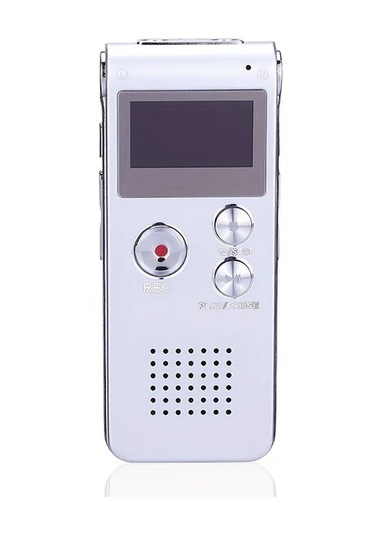 Elmpaly 8gb Gümüş Yeni Mini Ses Kayıt Cihazı Ekran Ses Kayıt Oynatma