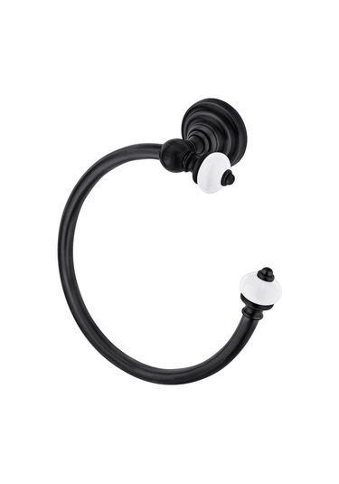 İsaoğlu Yapı Siyah Banyo Havluluk Vintage Havluluk Pirinç Malzeme Paslanmaz Siyah Havluluk Siyah