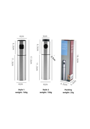 Hombey Stainless Steel Zarf Yağ Spreyi - 100ml Ev Fırın Ve Barbekü İçin Hassas Dağıtım, Çelik Materyal, Mutfak Gereci