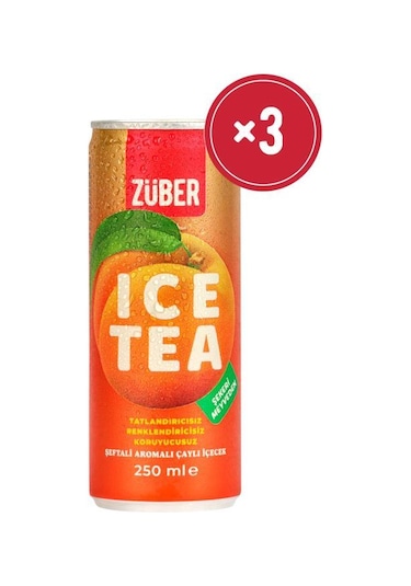 Züber Ice Tea Şeftali 250ml X 3 Adet