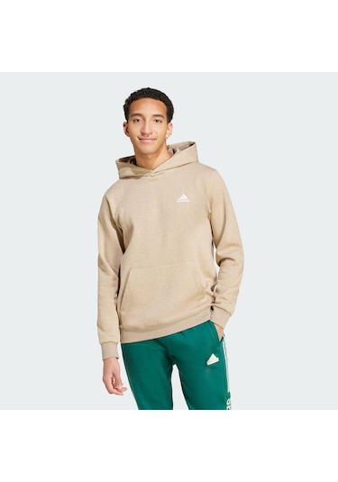 Adidas Multi Seasonal Essentials Mélange Erkek Kapüşonlu Üst-7648 Bej
