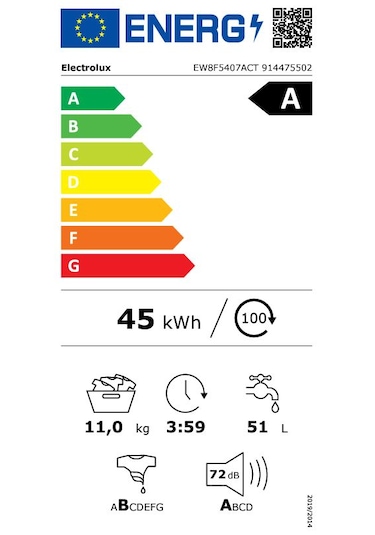 Electrolux EW8F5407ACT UltraCare 800 1400 Devir 11 KG Çamaşır Makinesi