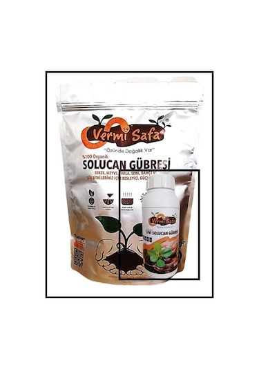 %100 Organik Vermisafa Solucan Gübresi 2 KG Katı + 500 ML Sıvı