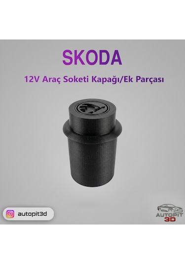 Skoda Uyumlu 12v Araç Soketi Kapağı / Ek Parçası