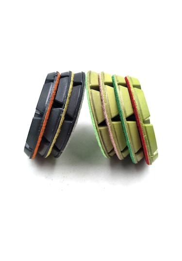 Samdoo 100 Mm 100 Zımpara Dereceli Elmas Reçine Pasta, Beton, Mermer, Granit Zeminler İçin Taş Zımparalama Ve Parlatma Padı - 1 Adet