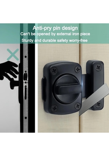 Dashanshop 1 Adet Hırsızlık Önleyici Paslanmaz Çelik Silvery Sürgü Kapı Kilit Mandalı