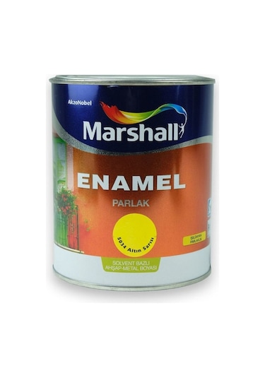 Marshall Enamel Parlak Ahşap Metal Boyası Altın Sarısı 2,5 L