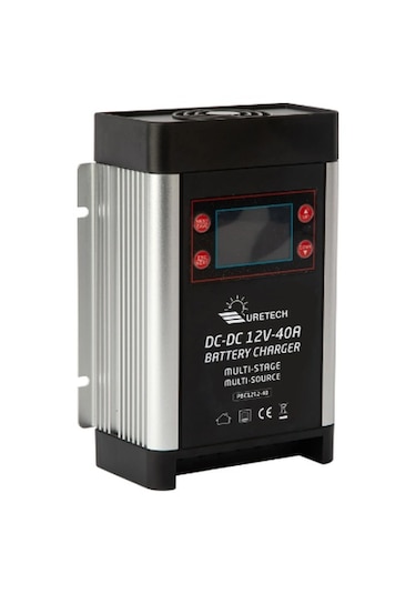 Uretech DC-DC Akü Şarj Cihazı 12V 40A Amper Yaşam Aküsü Şarj Cihazı