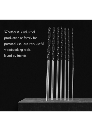 Sointeresting 7 Parça X Uzun Ahşap Matkap Ucu Seti 4mm 5mm 6mm 7mm 8mm 10mm 12mm X 300mm Brad Noktası