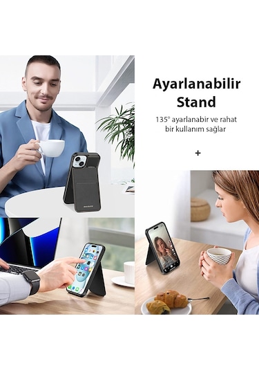 Dux Ducis iPhone Uyumlu  15 Rafi Series Magsafe Premium Deri Kılıf