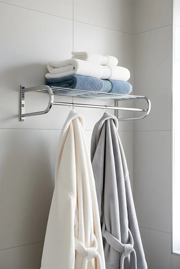 Metal Duvar Askılık Elbise Askılığı Banyo Havluluk Krom
