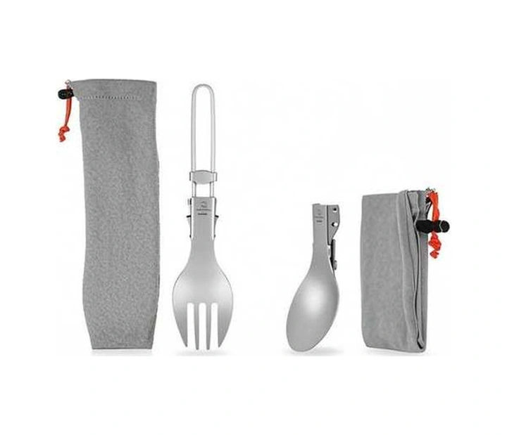 Fortunelane Tomshoo Ta8001 Titanyum Katlanır Çatal Kaşık - Kamp İçin Hafif Ve Dayanıklı, Çok Renkli Çok Renkli