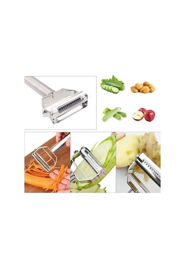 Julien Sebze Meyve Doğrayıcı Soyucu Çift Fonksiyonlu Paslanmaz