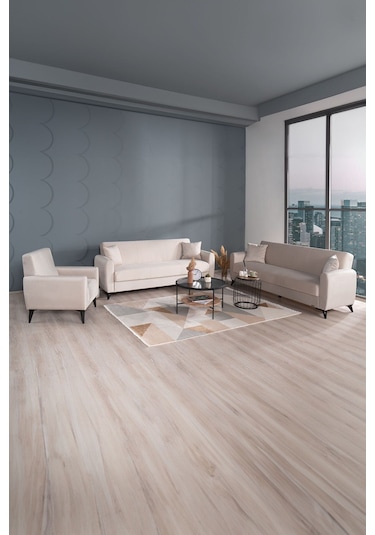 Kilim Mobilya Dove Yüksek Ayaklı 3 3 B Koltuk Takımı Krem