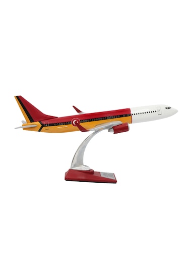 Zekupp Boeing 737-800 1/100 Ölçek Sarı Kırmızı Klasik Maket Uçak