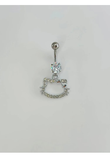 Hello Kıtty Detaylı Göbek Piercing Çok Renkli