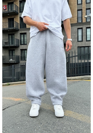Flex Tech Oversize Eşofman Gri Melanj Gri Melanj
