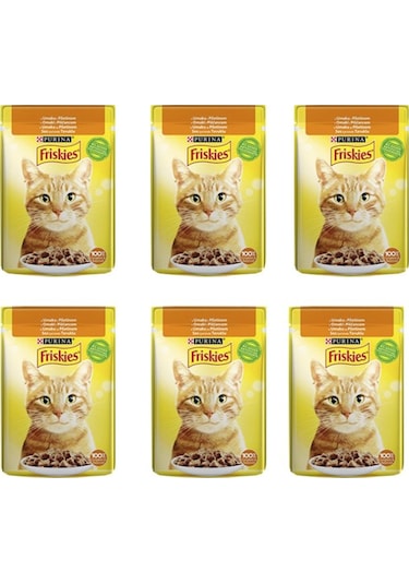 Purina Friskies Tavuklu Pouch Yetişkin Kedi Yaş Maması 6 x 85 G