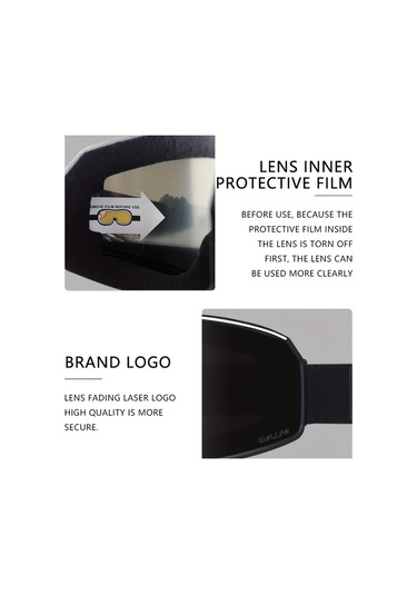 Willowhaven Bollfo Anti Fog Çift Katlı Yetişkin Kayak Gözlüğü Black Red Tpu Çerçeve Ayar Kayış