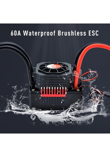 Bloomnest 60a Esc Bec Xt60 Fişli 2-3s Su Fırçasız 1/10 Rc Araba 3650 3660 Motor Arazi Paletli Elektronik Hız Kontrol